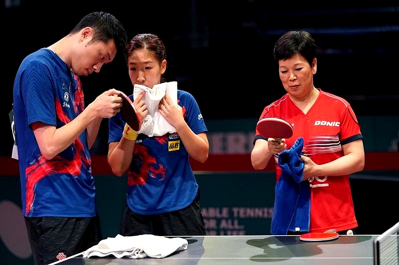 韩国乒乓球队血洗奥地利乒乓球队，许昕三分雨点燃全场